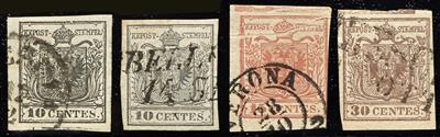 .Briefstück - Partie LombardeiVenetien Ausg. 1850, - Briefmarken