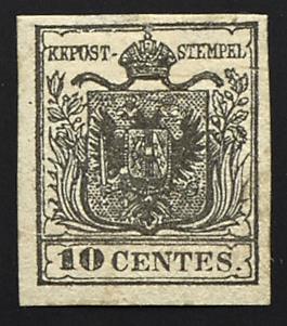 (*) - Lombardei-Venetien Nr. 2 H Ib tiefschwarz, - Briefmarken