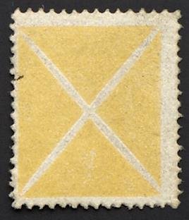 (*) - Österr. Ausgabe 1858 - Kleines Andreaskreuz in gelb, dickes Papier 0,12 mm - Stamps