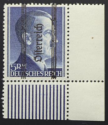 ** - Österr. Nr. 693 II/696 II mit Plattenf. gebrochenes "h", - Známky