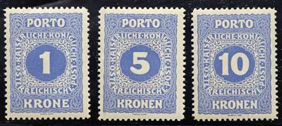 ** - Österr. Porto Nr. 55 B/ 57 B (LZ 12 1/2), - Známky