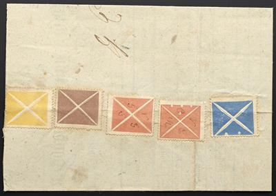 (*) - Österreich Ausgabe 1858 Andreaskreuze Kleine Andreaskreuze in Gelb, - Stamps