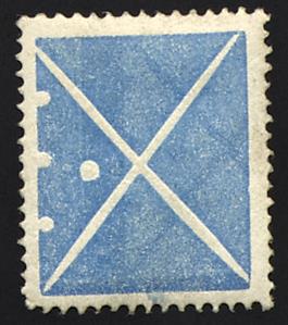 * - Österreich Ausgabe 1858 Andreaskreuze Kleines Andreaskreuz in Blau, - Briefmarken