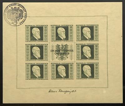 **/*/Poststück - Österreich Rennerblock, - Briefmarken