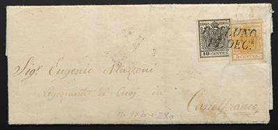 Poststück - Lombardei-Venetien Nr. 1 H - Briefmarken