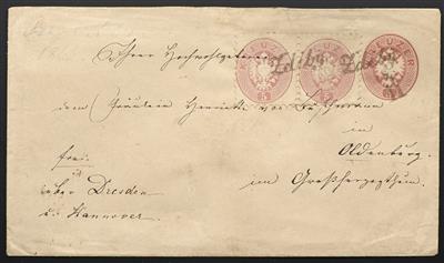 Poststück - Österr. Ausgabe 1863/1864 Sieben Poststück, - Briefmarken