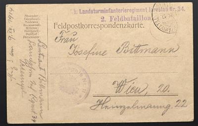 Poststück - Österr. Feldpost WK I, - Briefmarken