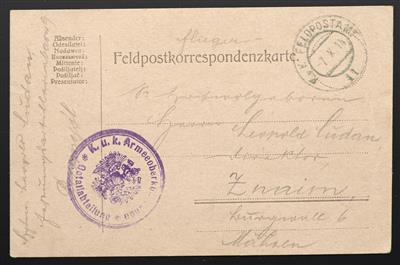 Poststück - Österr. Feldpost WK I, - Briefmarken