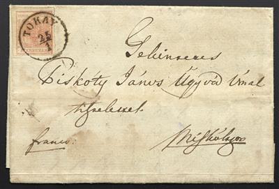 Poststück - Österreich Ausgabe 1850 Tokayer Durchstich Nr. 3 H IIIa, - Známky