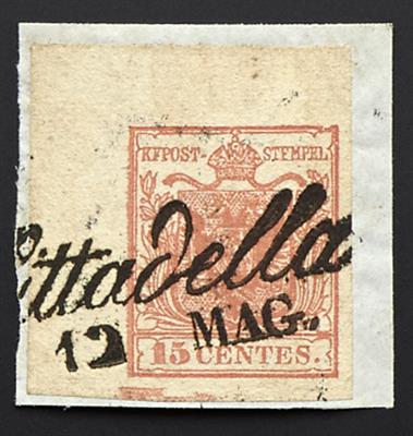 Ú - Lombardei-Venetien Nr. 3 H I/Platte 2, - Stamps