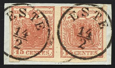 Ú - Lombardei-Venetien Nr. 3 H Misch-Paar - Briefmarken