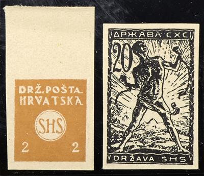 (*)/Briefstück/Poststück - Partie Jugoslawien 1918/1919 SHS Ausgabe für Slowenien und Kroatien, - Briefmarken