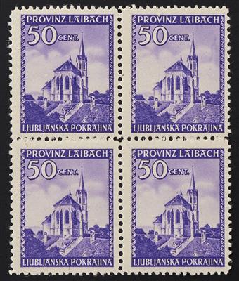 ** - D. Bes. Laibach Nr. 49 II Plattenfehler: - Stamps