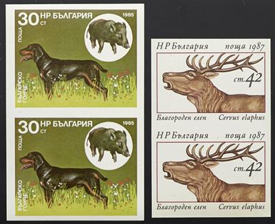 **/gestempelt - Partie ungezähnte Werte Bulgarien, - Briefmarken