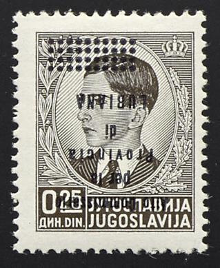 ** - Italienische Besetzung Laibach 1941 Nr. II a mit kopfstehendem Aufdruck - Stamps