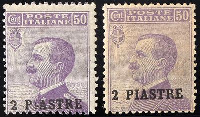 **/* - Italienische Post in der Levante Constantinopoli Sassone Nr. 8/9, - Francobolli