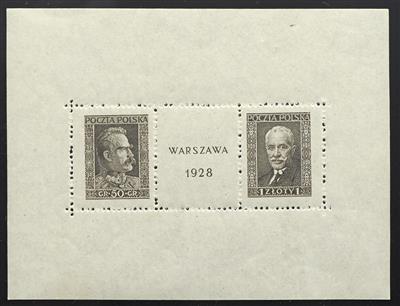 * - Polen Block Nr. 1 (115 x 88 mm), - Briefmarken