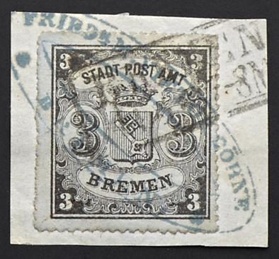 Briefstück - Bremen Nr. 6, - Stamps
