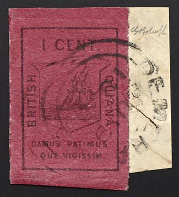 Briefstück - Britisch Guyana Nr. 5, - Francobolli