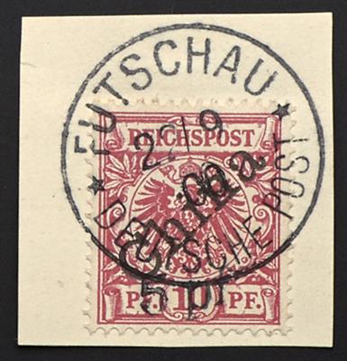 Briefstück - D. Auslandspostämter, D. Post in China Nr. 7 IA (Aushilfsausgabe FUTSCHAU - Briefmarken