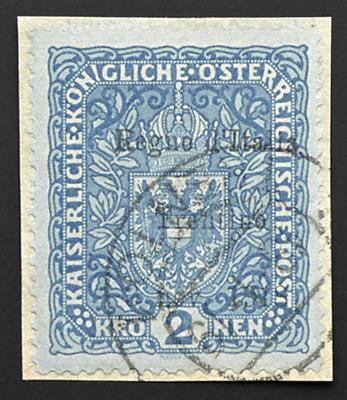 Briefstück - Italienische Besetzung Trentino 1918 Nr. 16 (2 Kronen) auf kz. Briefstück, - Stamps