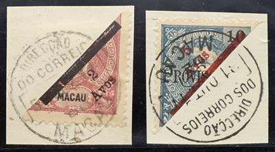 gestempelt/Briefstück/* - Sammlung Macau ca. 1884/1925, - Stamps