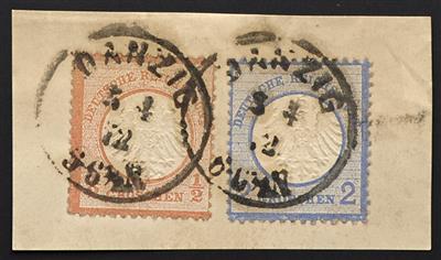 gestempelt - Kl. Sammlung D.Reich Brustschilde, - Briefmarken