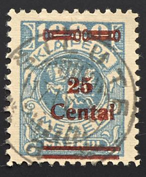 gestempelt - Memelgebiet Nr. 221I mit Entwertung von "SILUTE" vom 17.4. 1925, - Francobolli
