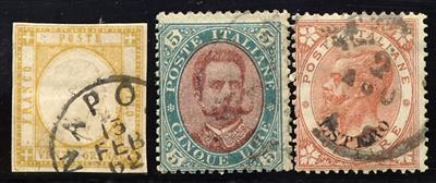 gestempelt/*/**/(*) - Sammlung Italien ca. 1861/1933, - Známky