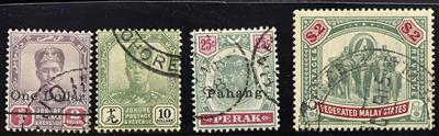 gestempelt - Sammlung Malaiischer Bund sowie Malaiische Staaten aus ca. 1884/1923, - Briefmarken