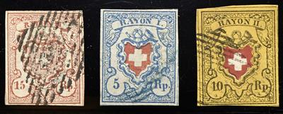 gestempelt - Schweiz Nr. 8 II/10 II, - Briefmarken