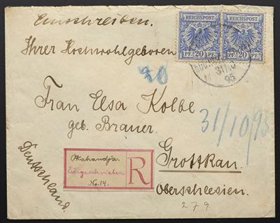 Poststück - D. Kolonien, - Briefmarken