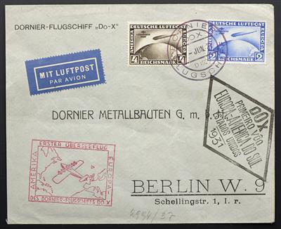 Poststück - D.Reich Nr. 438/39 (Südamerikafahrt) auf DO - X Flugpostbeleg über Rio de Janeiro nach Berlin aus 1931, - Briefmarken