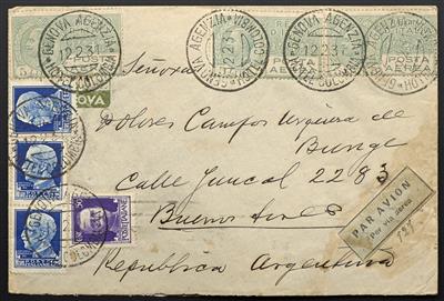Poststück - Italien Nr. 233 (3) + Nr. 309 (3) + Nr. 307 auf Flugpostbrief von Genua Nach Buenos Aires aus 1931, - Známky