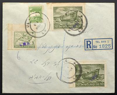Poststück - Reichh. Partie Belege Israel mit vielen älteren Briefen und Ganzsachen, - Briefmarken