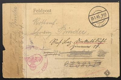 Poststück - Reichh. Sammlung D. Feldpost Jänner/März 1945 Bereich Slowakei, - Francobolli