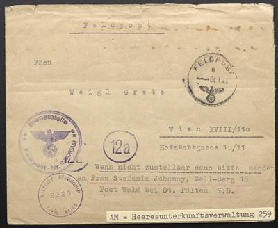 Poststück - Sammlung D. Feldpost Jänner/April 1945 aus Norwegen meist mit zeitmilitär-historischem Inhalt, - Francobolli