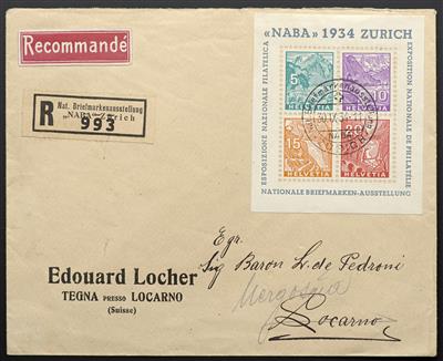 Poststück - Schweiz Block Nr. 1 auf - Stamps