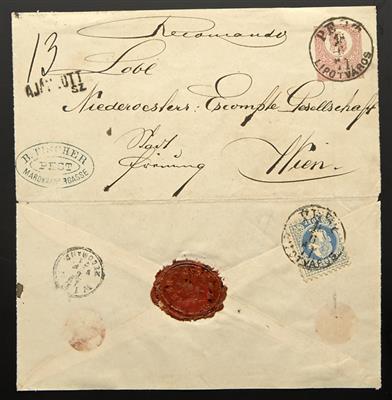 Poststück - Ungarn 1871, - Známky