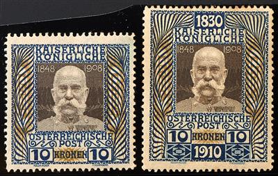 * - Österr. 1908 + 1910 kompl., - Známky