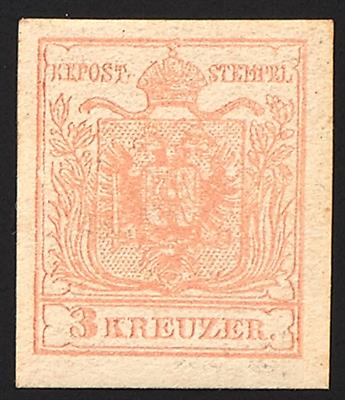 * - Österreich Nr. 3 M IIIc/Platte D, - Briefmarken