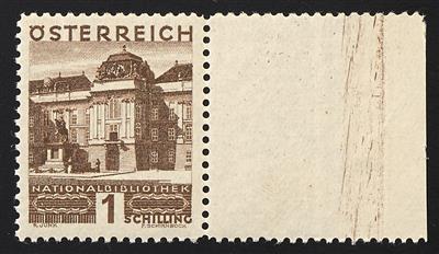 ** - Österreich Nr. 498/511 (Große Landschaft) meist mit rechtem Seitenrand, - Briefmarken