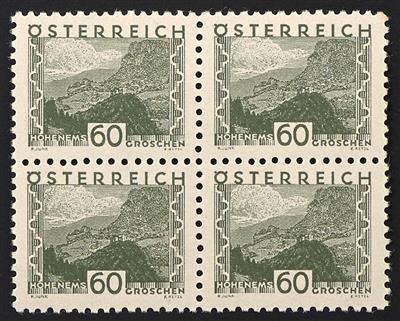 ** - Österreich Nr. 530/43 (Kleine Landschaft) in Viererblöcken, - Stamps
