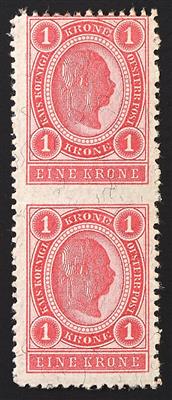 ** - Österreich Nr. 81 UMw, senkrechtes Paar Mitte ungezähnt - Stamps