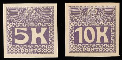 ** - Österreich Porto Nr. 45 U/46 U, ungezähnt - Stamps