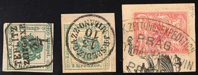 Briefstück/gestempelt - Österreich Zeitungsstempelmarke Nr. 9 B auf Briefstück mit gestempelt von Prag, - Briefmarken