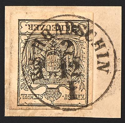 Briefstück - Österr. Abstempelungen Böhmen: "B. S. HRADSCHIN I 2/12" auf Briefstück mit Nr. 2 M III b, - Briefmarken