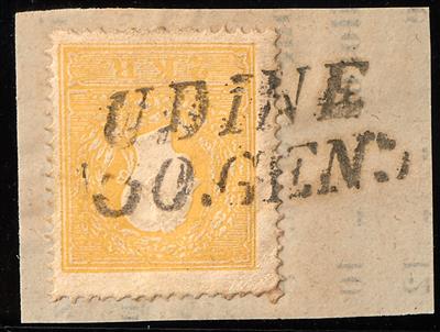 Briefstück - Österr. Nr. 10 II auf Briefstück mit kpl. VenetienStempel UDINE - Briefmarken