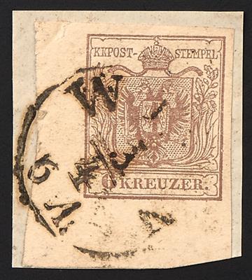 Briefstück - Österreich Nr. 4 M III, linkes unteres Eckrandstück - Známky