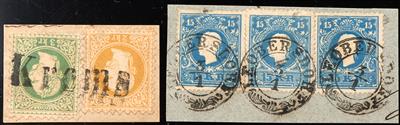 gestempelt/Briefstück - Abstempelungen Niederösterreich: Partie, - Briefmarken